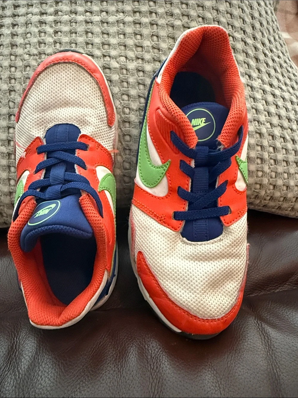 Nike Kids Orange, Blue & Green Accent Sneakers